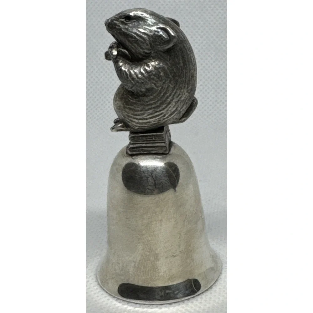 Beatrix Potter Timmy Willie Mouse Pewter Bell NE Collectors Society